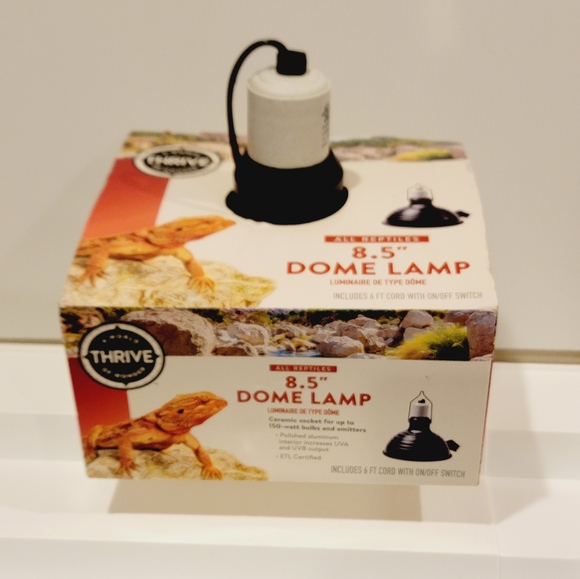 New Thrive 8.5" Dome Lamp 6ft Cord On/Off Switch 150 Watt All Reptiles- New-Open - Picture 2 of 7